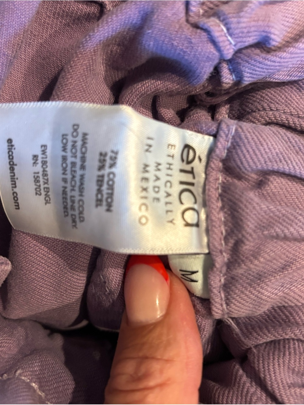 Etica dark Lavender High-Waist Paperbag Shorts with Front Pockets - Picture 5 of 5